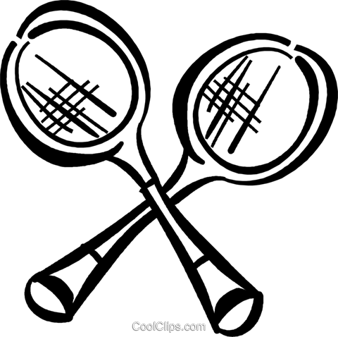 Badminton Rackets Royalty Free Vector Clip Art Illustration - Badminton Racket Clipart Png@pngkey.com